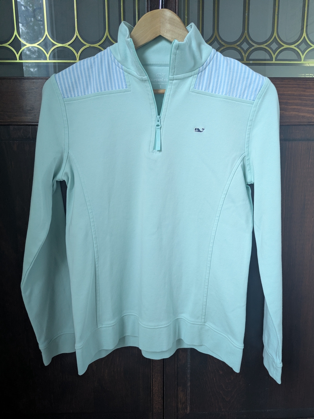 Vineyard Vines Women's Quarter-Zip Pullover Sweater - Light Blue